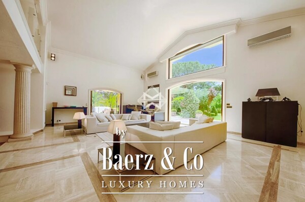 photo 5 In a closed and secured estate, properyt totally refurbished of about 600 sqm on an almost flat land of approximately 800 sqm decorated with a swimming pool and a tennis court.